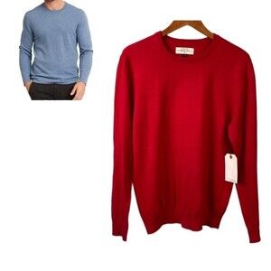 Rye by Hawker Rye Cotton Cashmere Sweater Pullover Crew Holiday Pictures SZ M